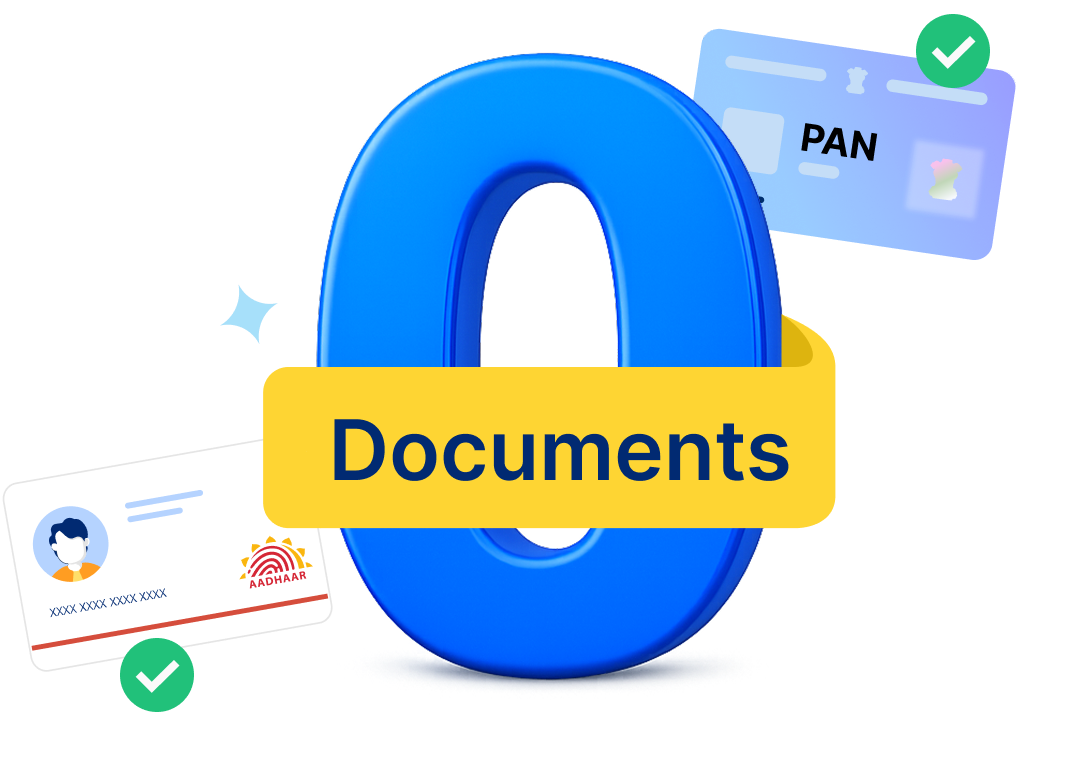 Personal loan with zero documents for pre-approved users - PAN and Aadhaar only